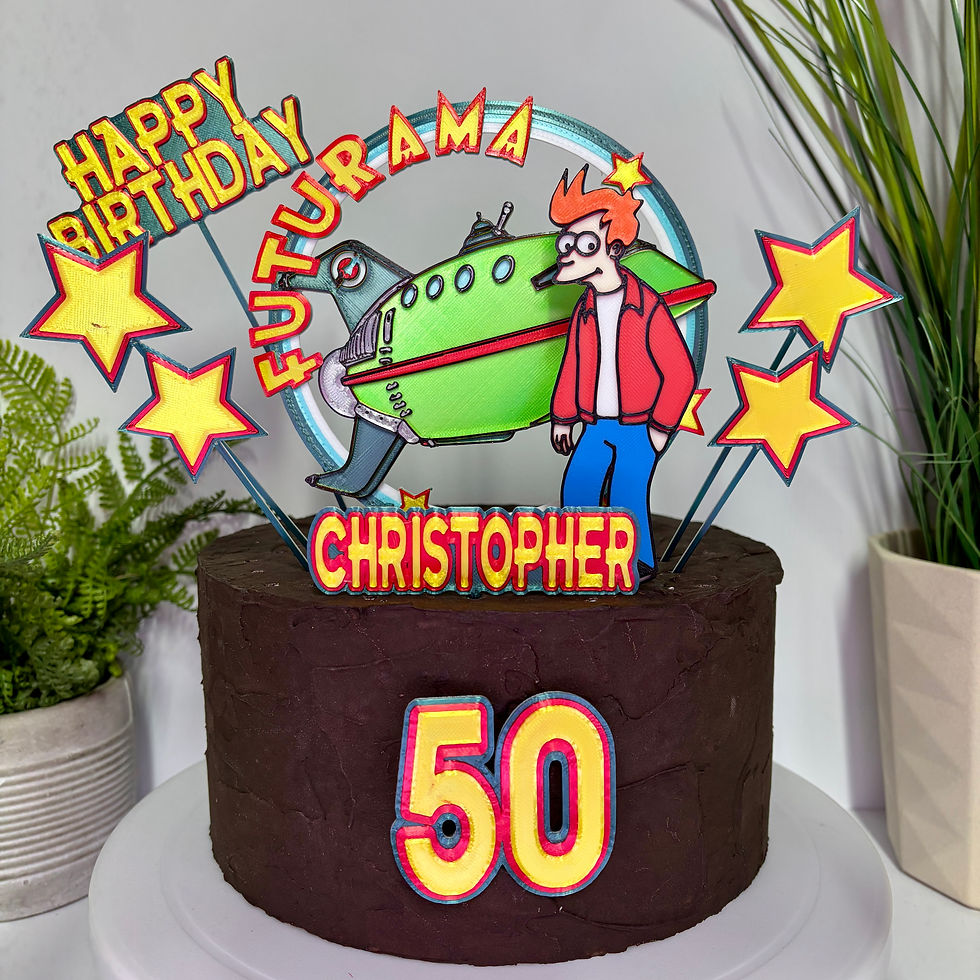 Futurama Inspired Fry Cake Toppers