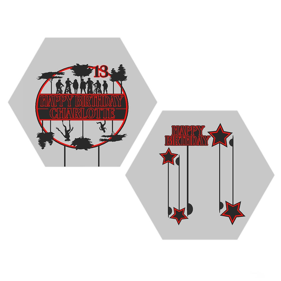 Thumbnail: Stranger Things Inspired Characters Cake Toppers