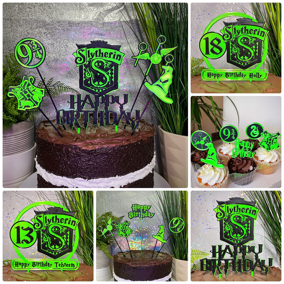 Harry Potter Inspired Cake Toppers - Slytherin