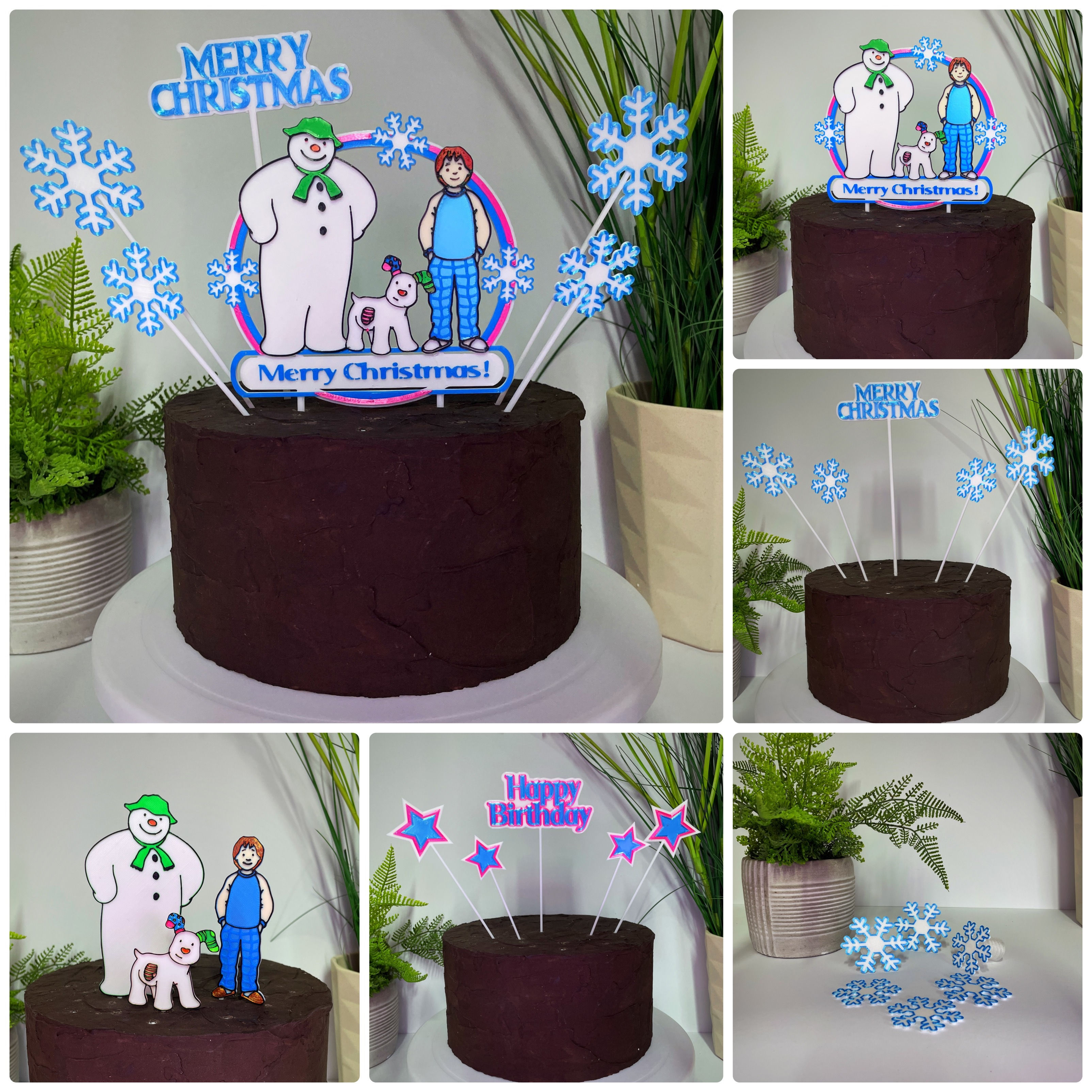 The Snowman Inspired Cake Toppers