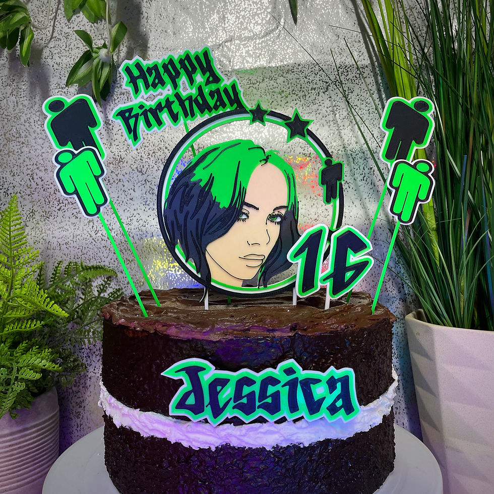 Thumbnail: Billie Eilish Inspired Cake Toppers