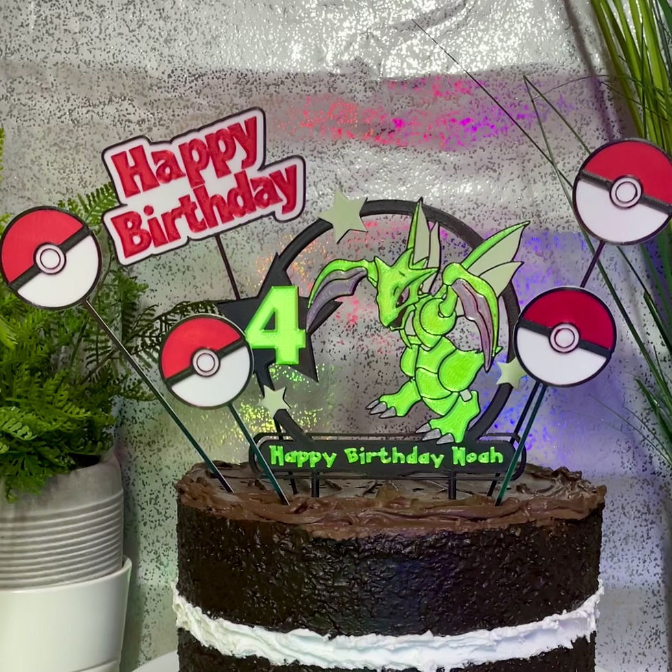 Thumbnail: Pokemon Scyther Inspired Cake Toppers