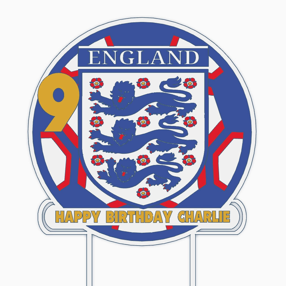 Thumbnail: Englands 3 Lions Football Inspired Cake Toppers