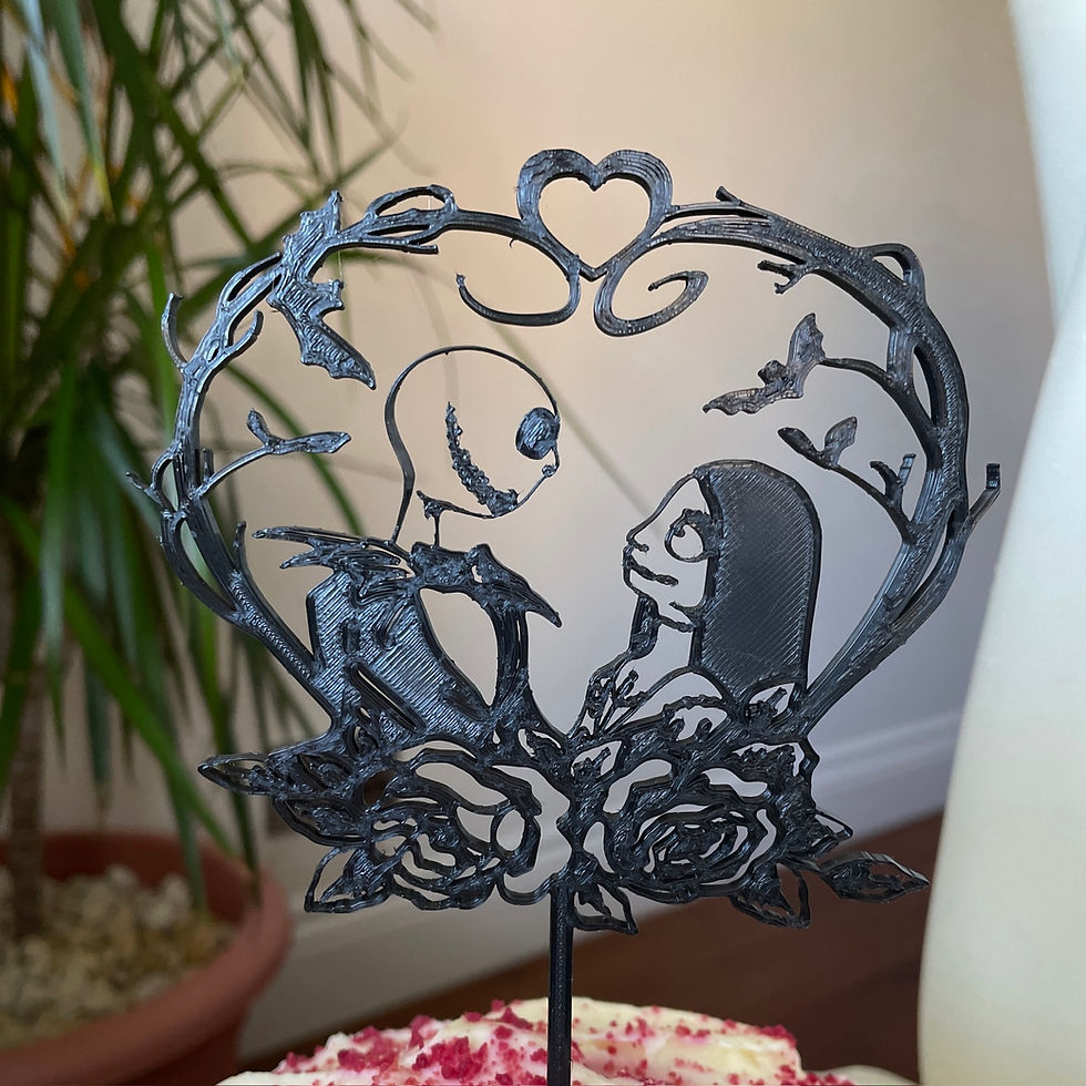 Thumbnail: Nightmare Before Christmas Inspired Valentines Cake Toppers