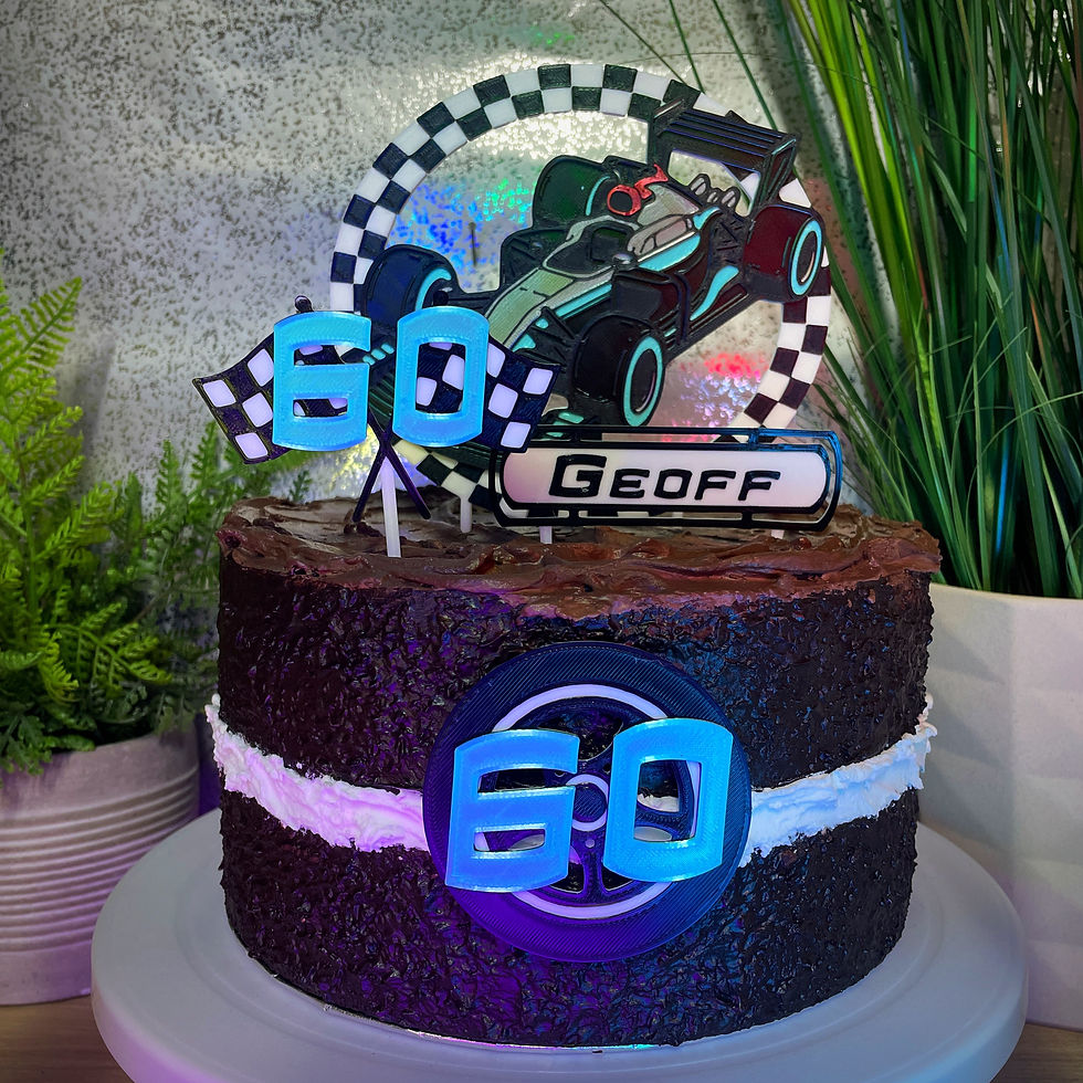 Thumbnail: Formula Racing Car Inspired Cake Toppers - Mercedes 