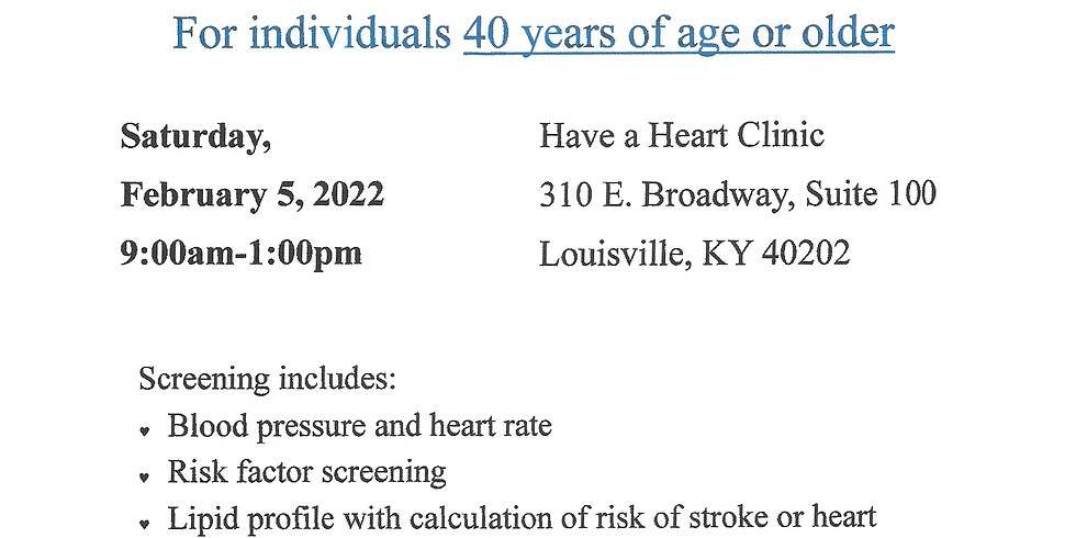 Free Cardiovascular Screenings