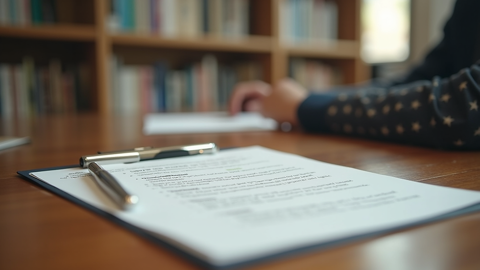 Close-up view of official tapu documents on a wooden table