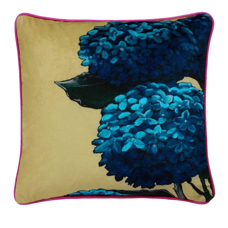 Hiyah Hydrangea Cushion  Lime 43 x 43