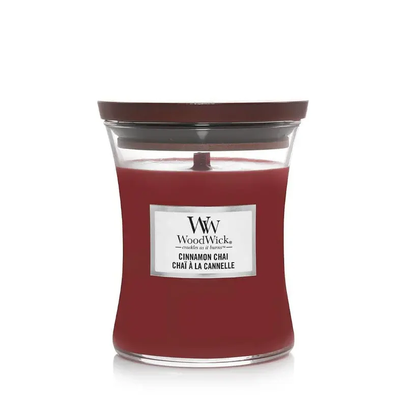 WoodWick- Cinnamon Chai Medium Hourglass Candle