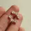 Thumbnail: Silk Purse Sow's Ear Daisy Chain Sterling Silver Stud Earrings