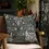 Thumbnail: Riva Snakes Head Chenille Cushion Indigo/Leaf