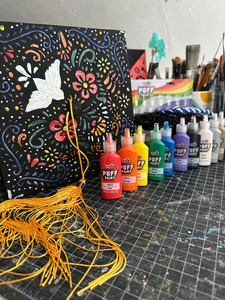 Tulip paints and painted cap