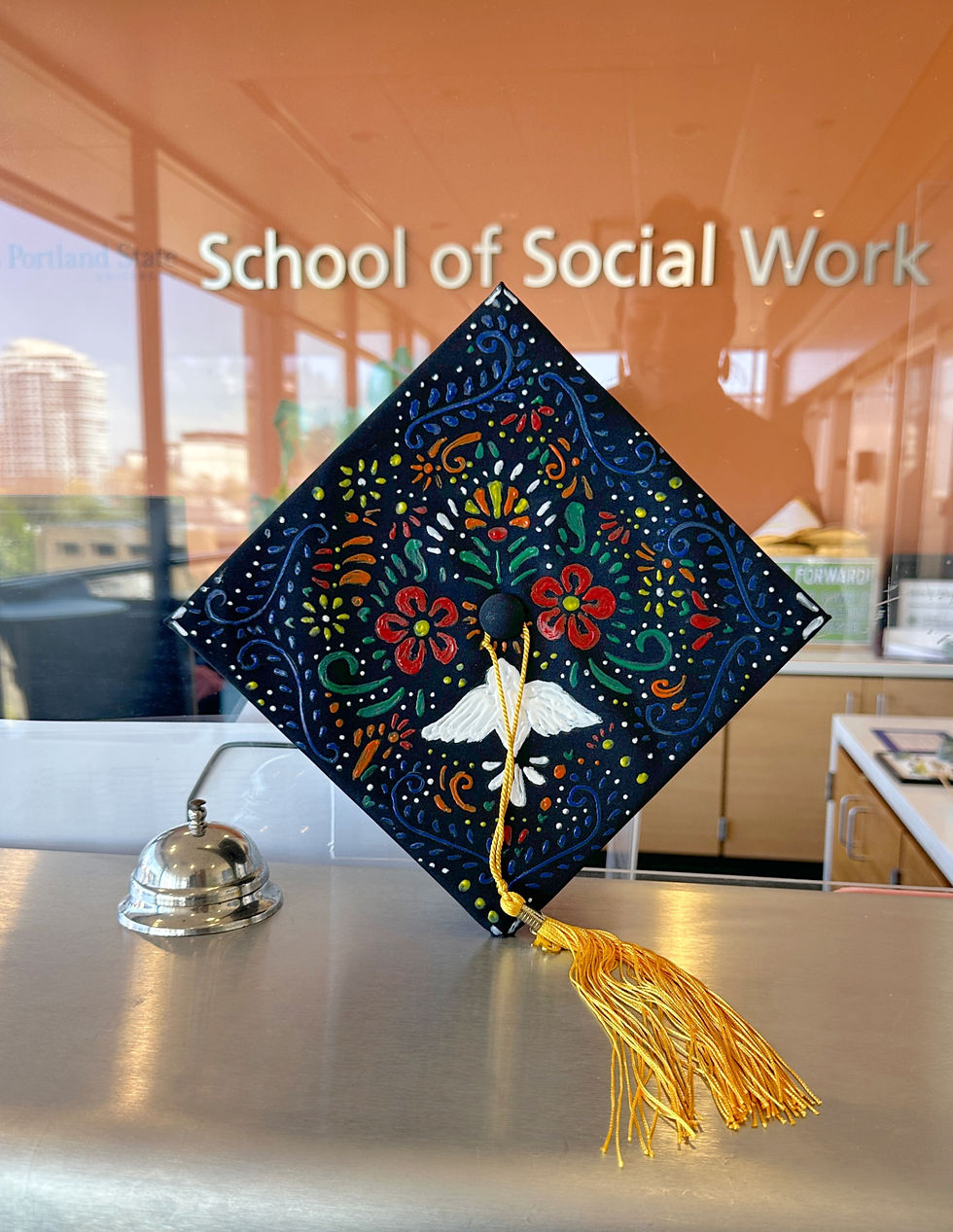 Graduation Cap painted with Tulip Color Crafts