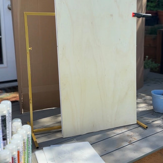 Setup wood backdrop