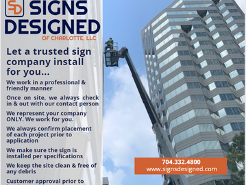 Let a trusted sign company install for you