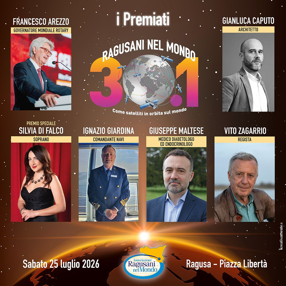 Ragusa: i protagonisti della 31ª edizione del Premio Ragusani nel Mondo