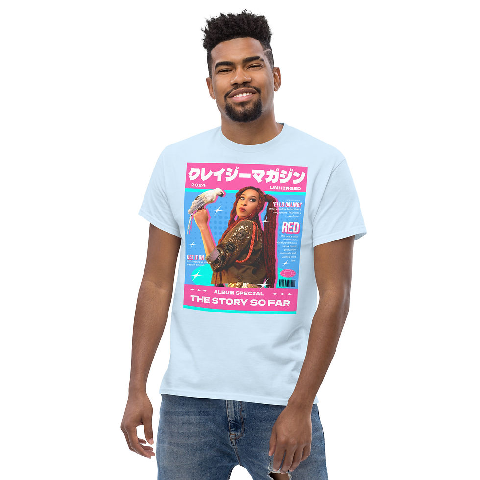 Thumbnail: Unhinged Magazine Cover With Jumpy The Parrot! - Unisex Tee