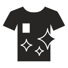 Sparkling clean t-shirt showing ozone injection benefits.