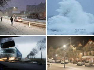 Tempestade Eunice trouxe neve pesada a Escócia