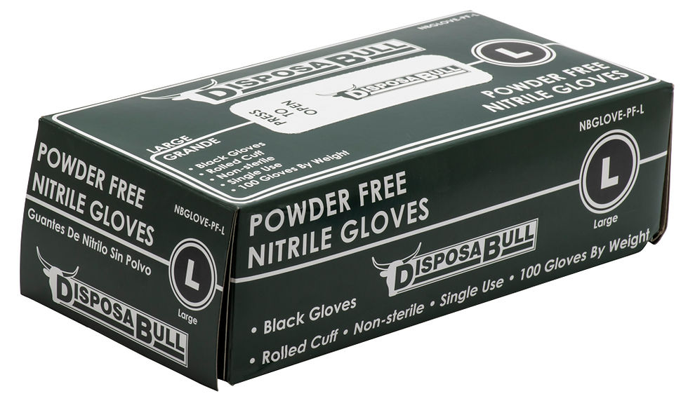 Thumbnail: Black Nitrile Gloves, Powder Free (Multiple Sizes)