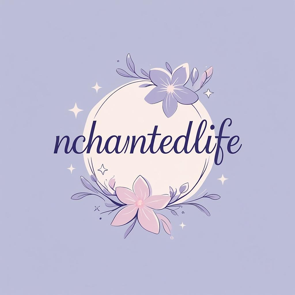 living an enchanted life - flowers and lavender background