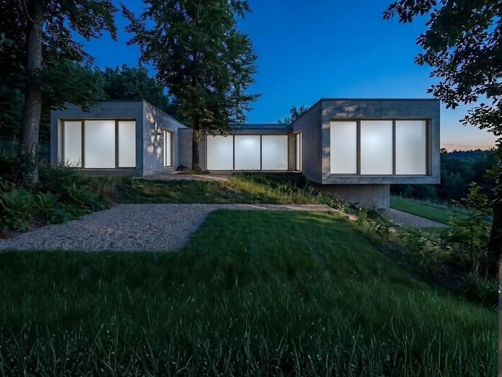 Villa avec SmartFilm intégrer aux vitrages en mode OFF