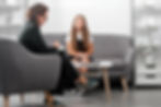 Psychology mental therapy psychologist with teenager girl at psychotherapy session on school psychol...
