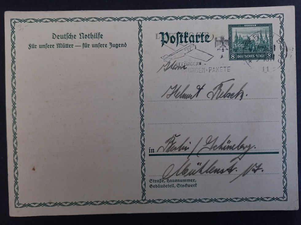 1921 Germany 8pfg stamped Postcard cd Berlin-Berlin