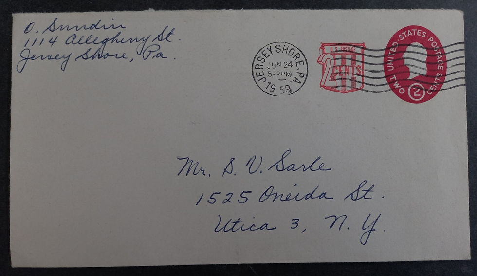1959 United States 2c Stamped Cover ties 2 Stamps cd Jersey Shore