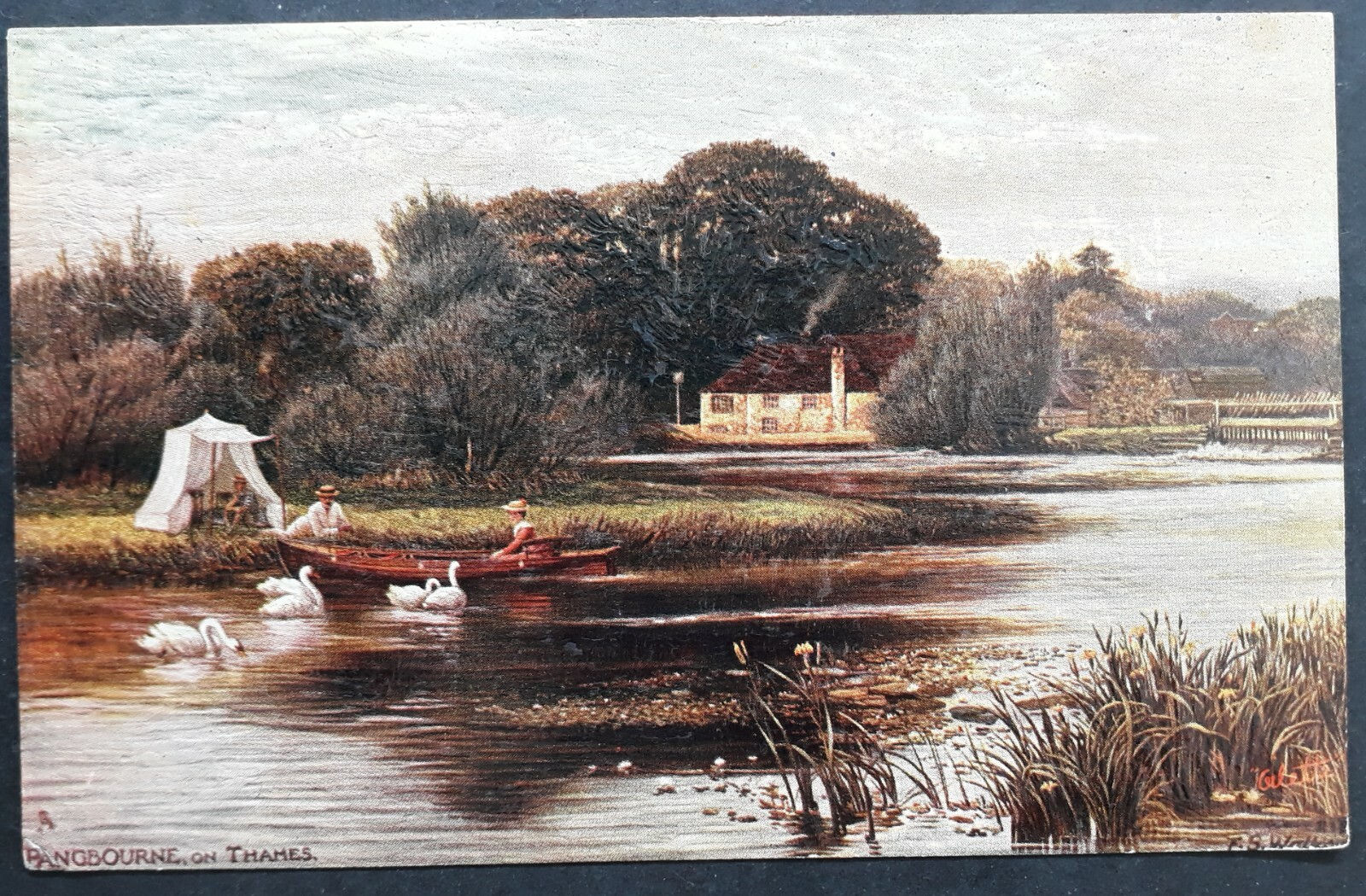 Undated Great Britain Tuck's Oilette Postcard "Pangbourne" Unused