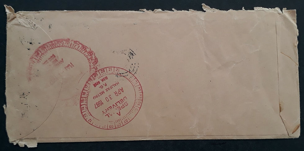 Thumbnail: 1987 Hong Kong Airmail New Method College Express Cover ties 6 stamps