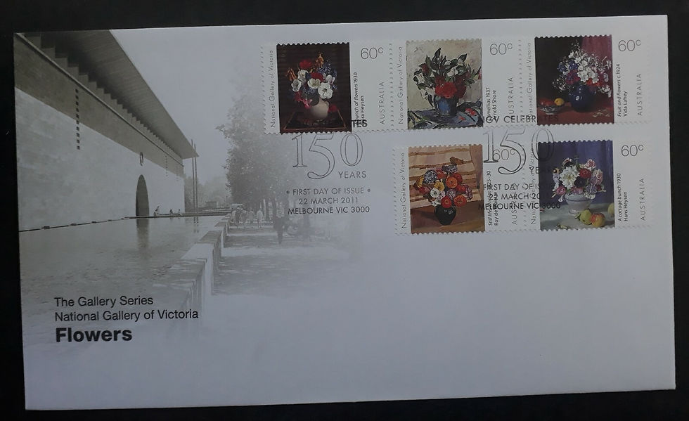 2011 Australia National Gallery Paintings FDC ties 5 Stamps cd Melbourne