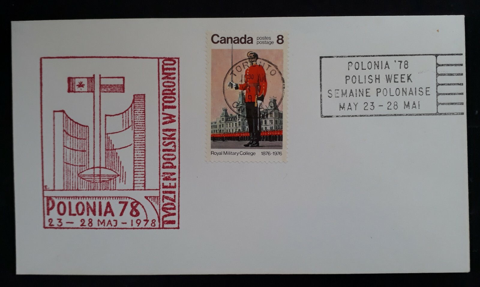 1977 Canada Polonia Polish Week in Toronto Cover  ties 8c stamp canc Toronto