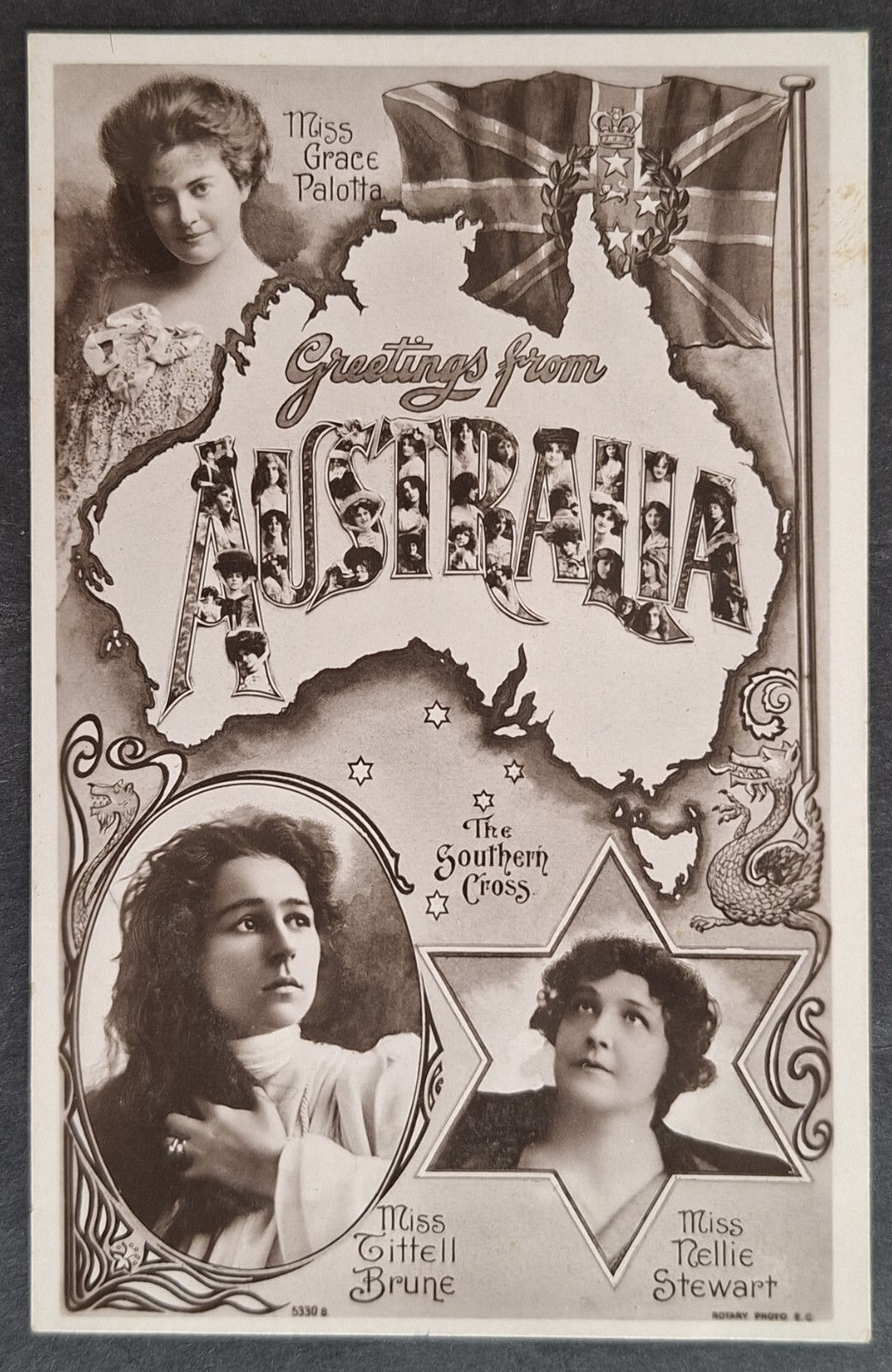 1912 Australia Postcard-Greetings From Australia used no stamp