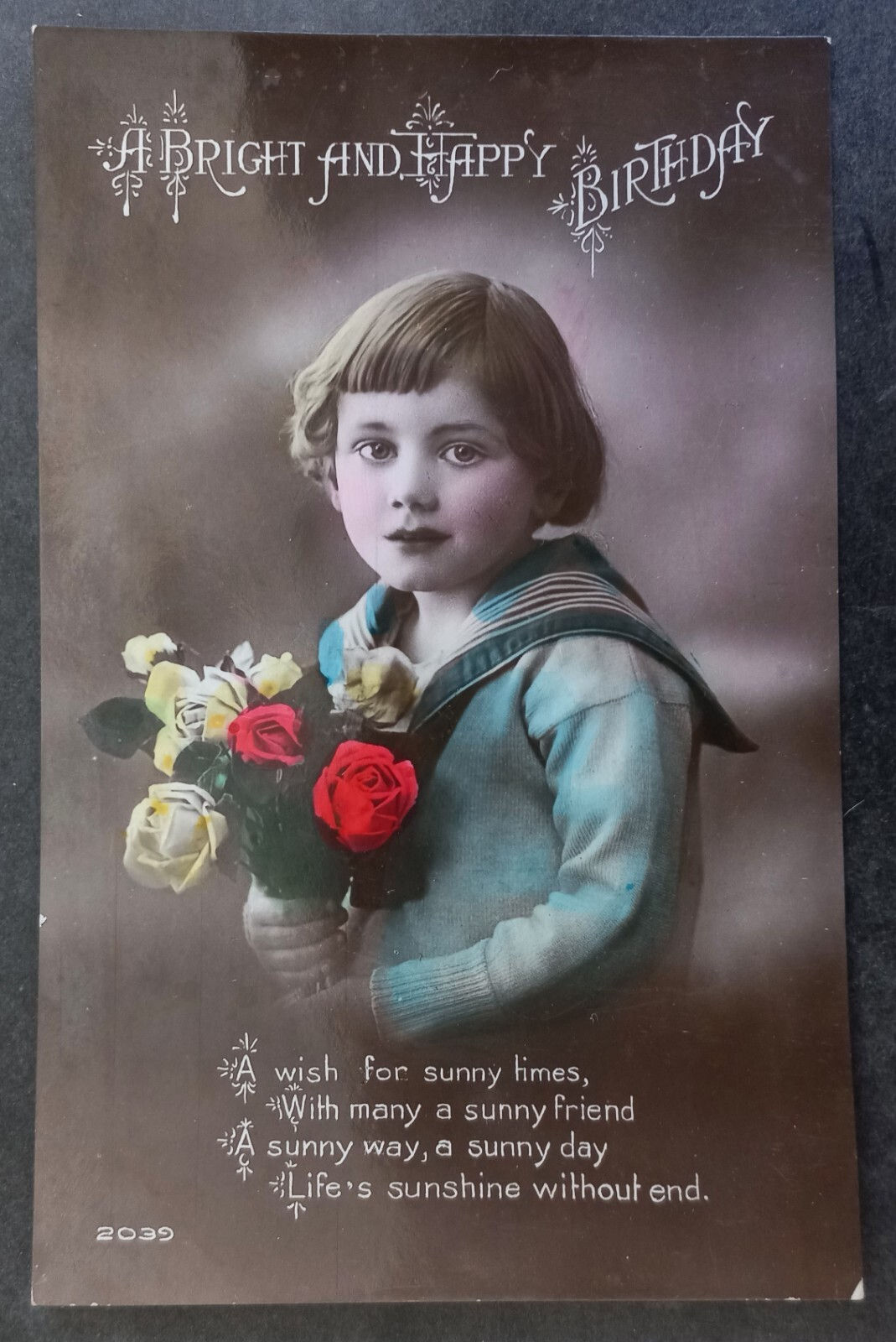 Undated Great Britain Postcard-Happy Birthday Used No Stamp