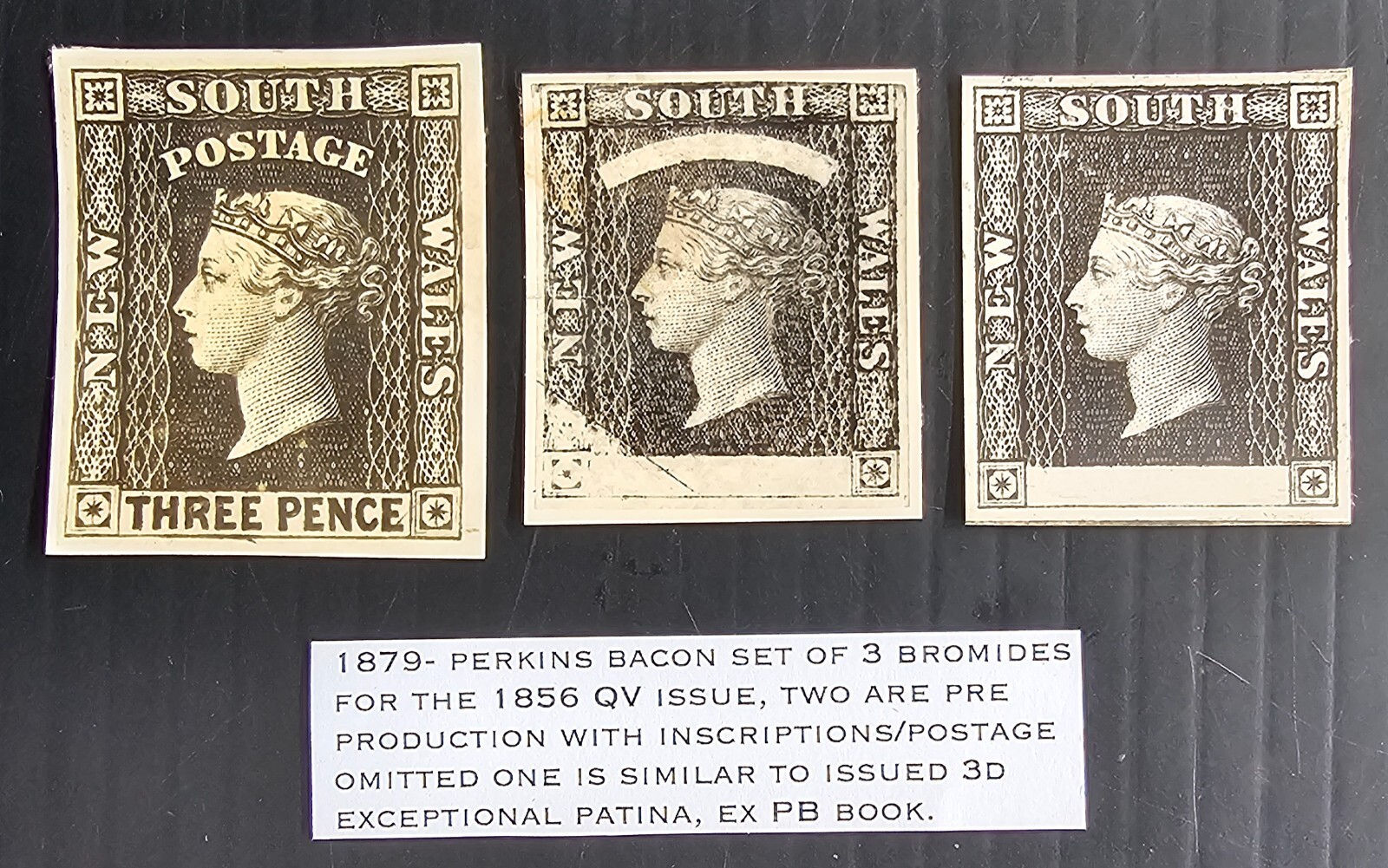 1879 NSW Australia Perkins Bacon Set 3 Bromide-Orginal Pnters Artwork 3d Sll Ddm