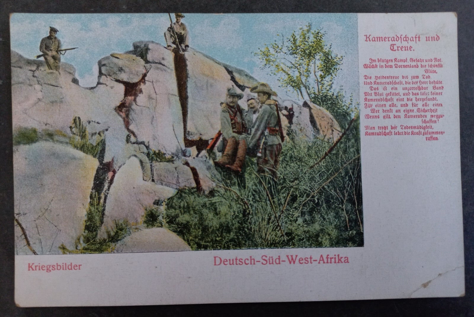 Undated South West Africa Postcard-Camaraderie Unused No Stamp