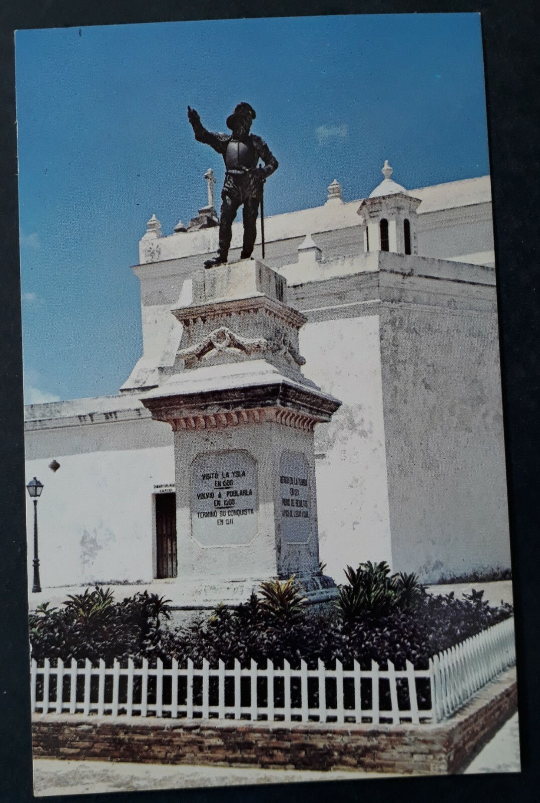 Undated Puerto Rico Postcard-San Juan P.R Statue Unused No stamp