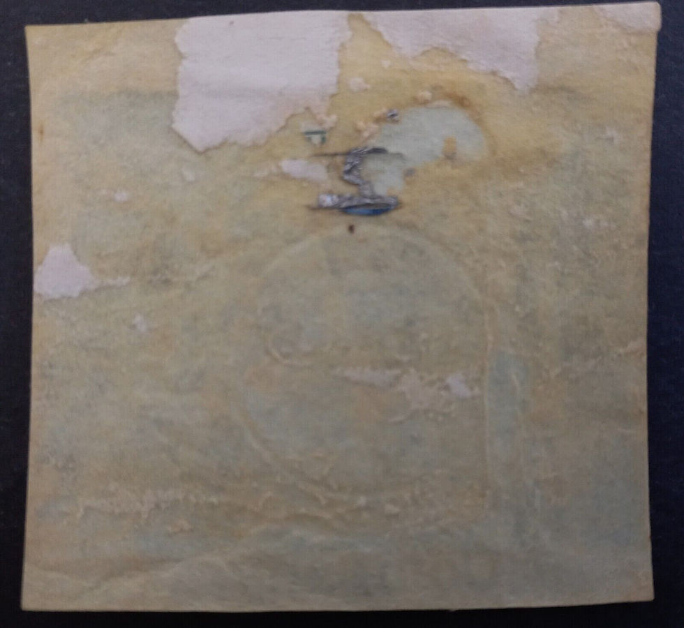 Thumbnail: RARE 1885 New Zealand £5 blue imperf Stamp Duty stamp on Silver Cypher