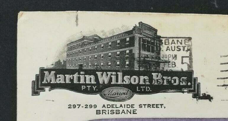 Thumbnail: 1942 Australia - Martin Wilson Bros Window Advertising Cover Brisbane