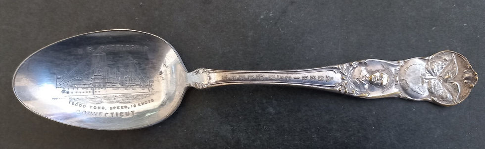 Thumbnail: 1908 United States Fleet Visit to Australia 6 silver plated Souvenir Spoons