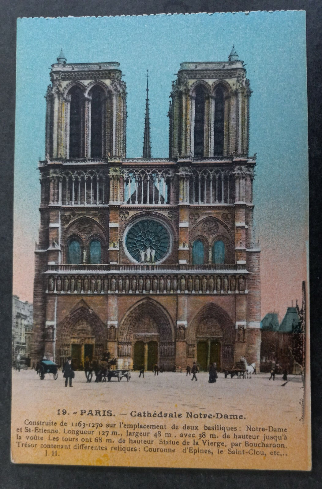 Undated France Postcard-Notre Dame Cathedral Unused No Stamp