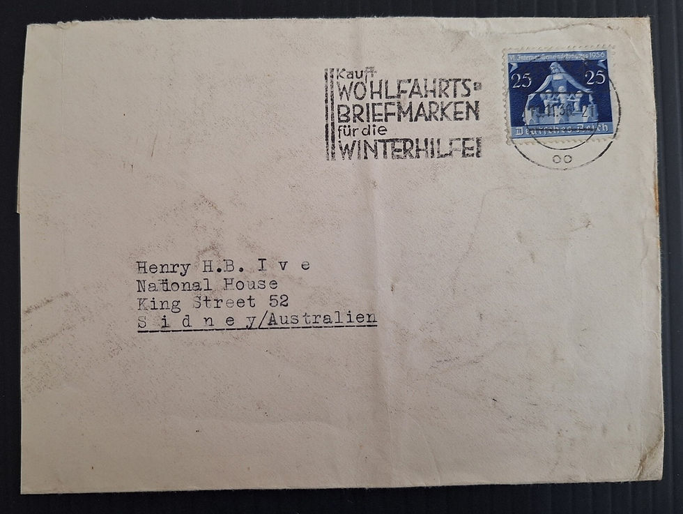 1936 Germany Cover ties 25pfg stamp cd Berlin-Sydney