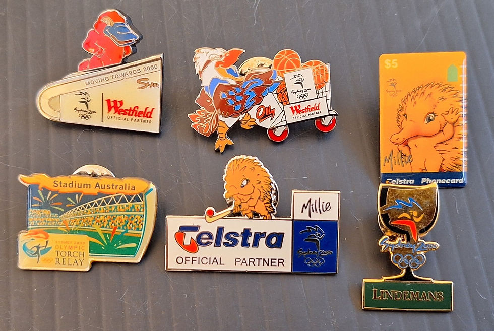 Australia lot of 6 Sydney 2000 Olympic Games badges / pins