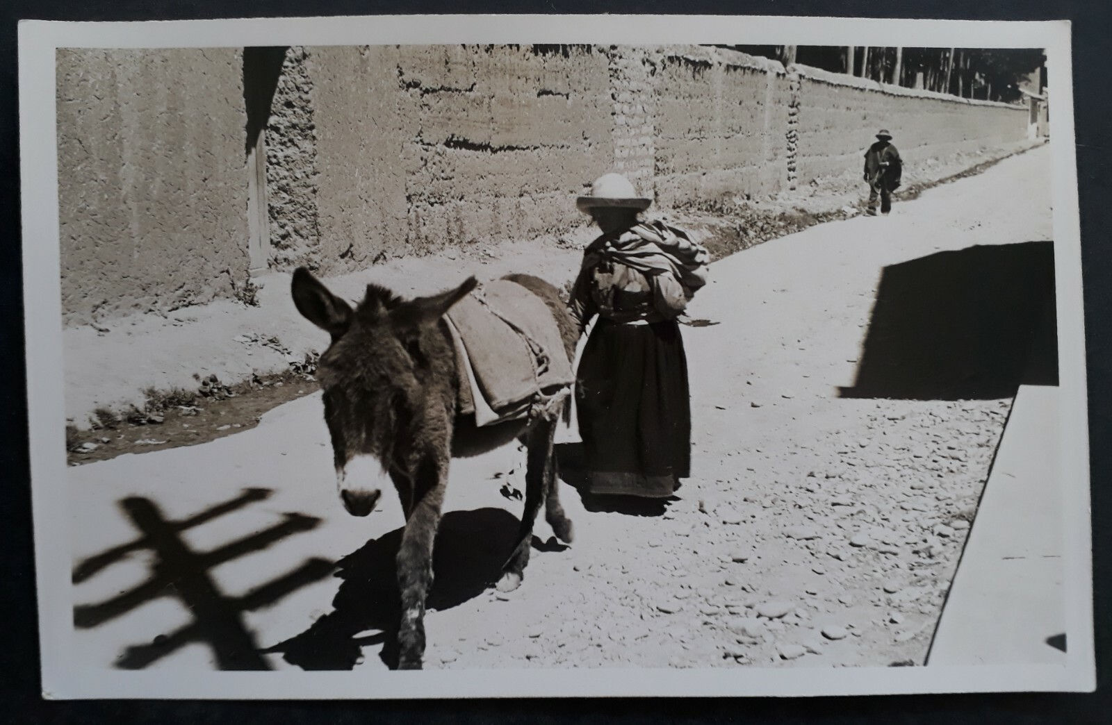 Undated Peru Postcard-Woman and Donkey Unused
