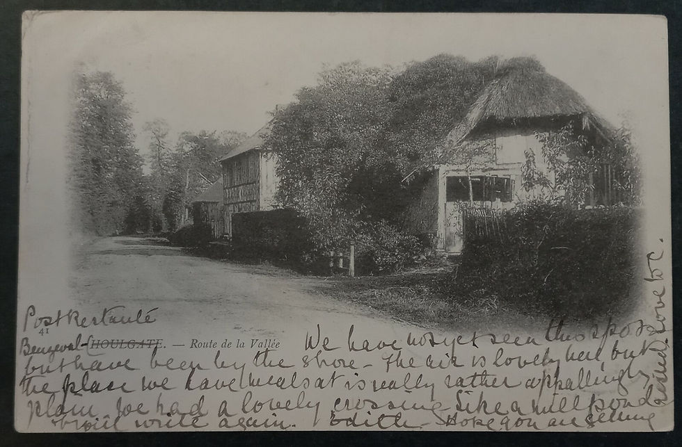 Thumbnail: 1901 France Postcard-Valley Road ties 10c Stamp cd Beuzeval, Houlgate