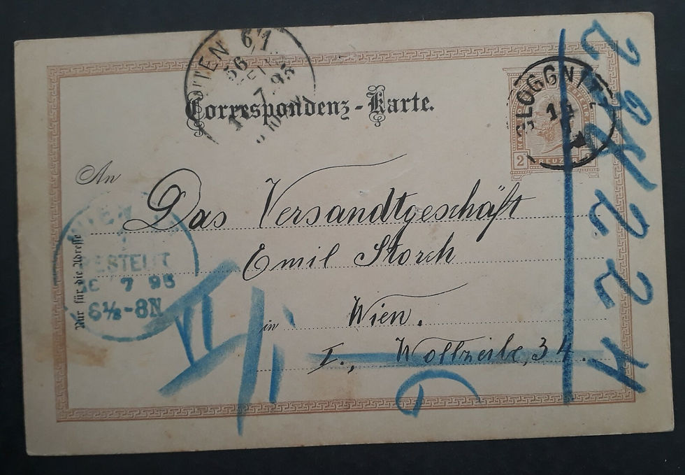 1895 Austria 2Kr stamped Postcard cancelled Gloggnitz to Vienna