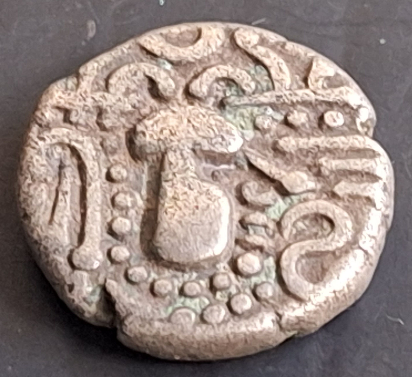 700-1000 AD Indo-Sassanian 4g Silver Gadhaiya Paisa Paramara coin