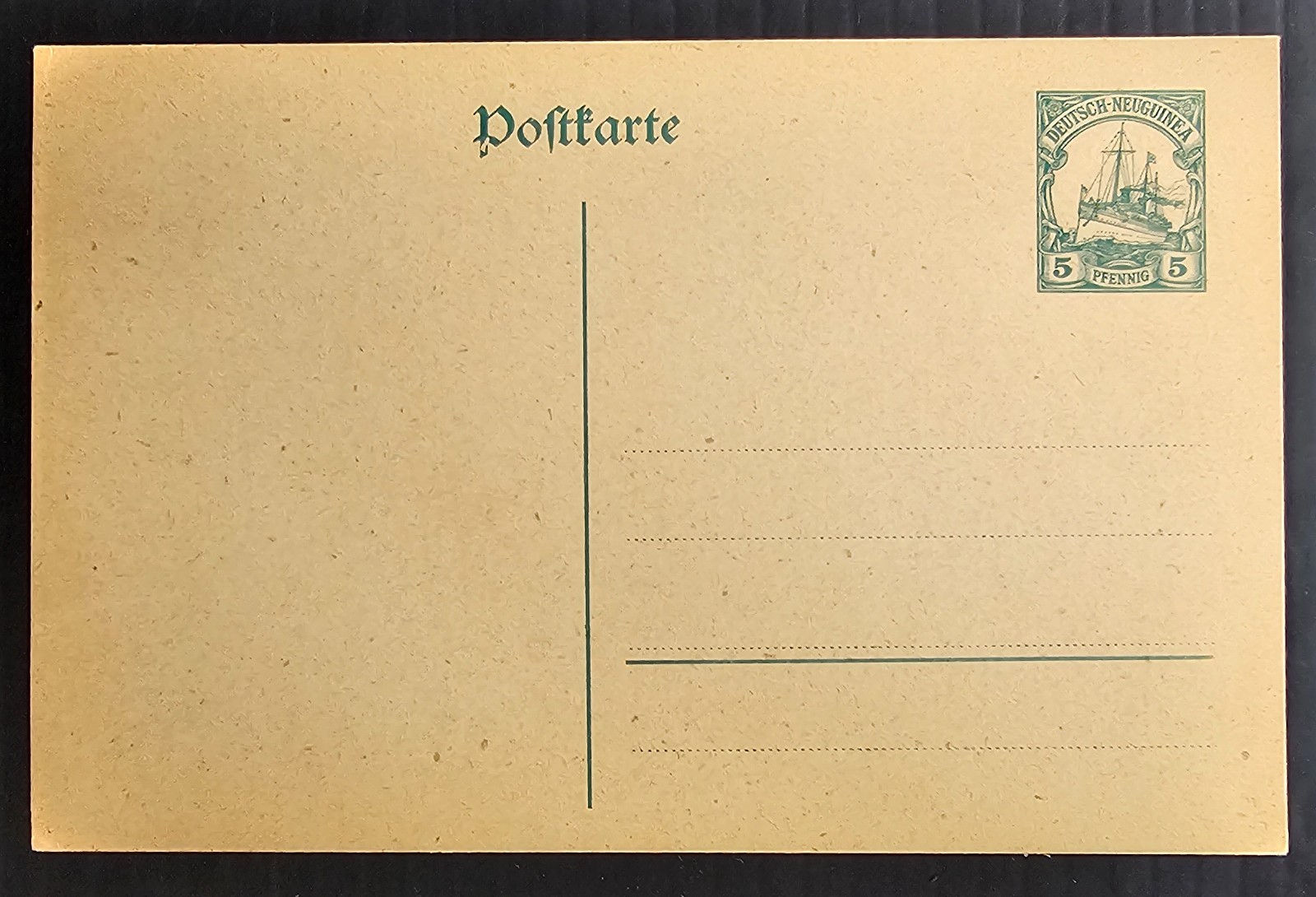 Undated German New Guinea 5pfg Stamped Postcard Unused