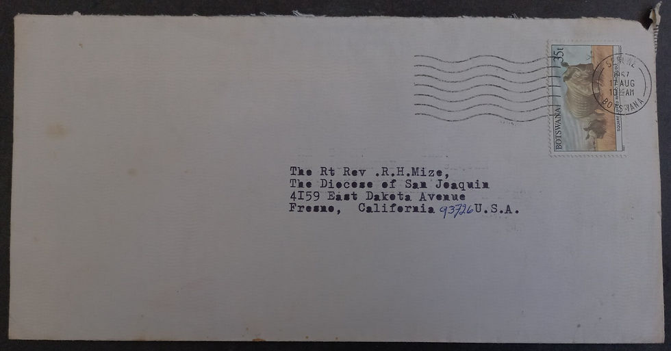 1987 Botswana Cover ties 35t stamp cd Serowe-Fresno